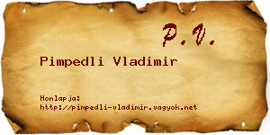 Pimpedli Vladimir névjegykártya